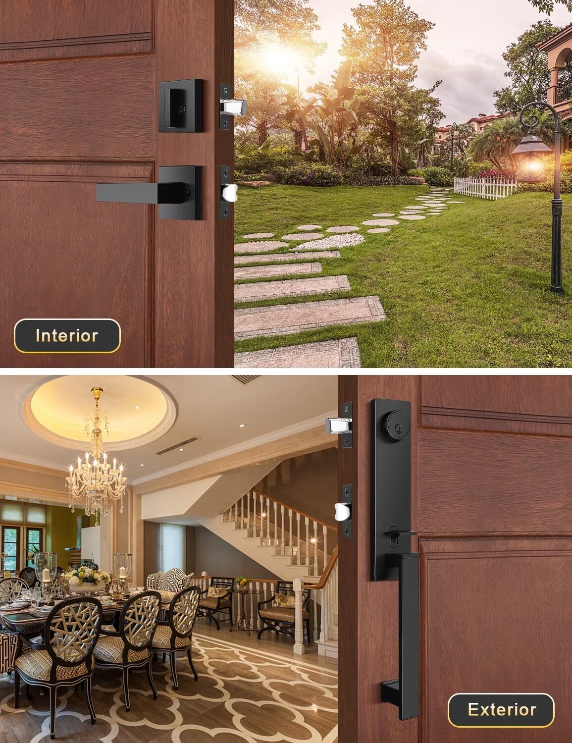 Full Escutcheon Handle Set