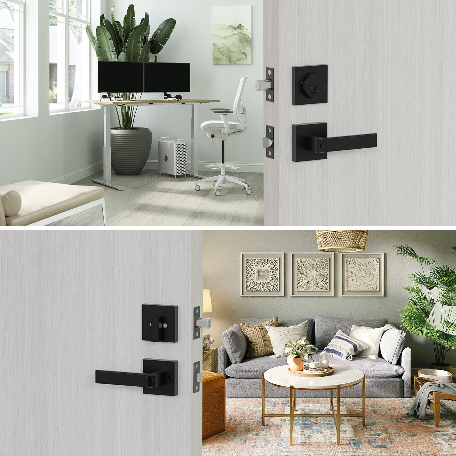 Hidalife Keyed Door Handle and Deadbolt Set
