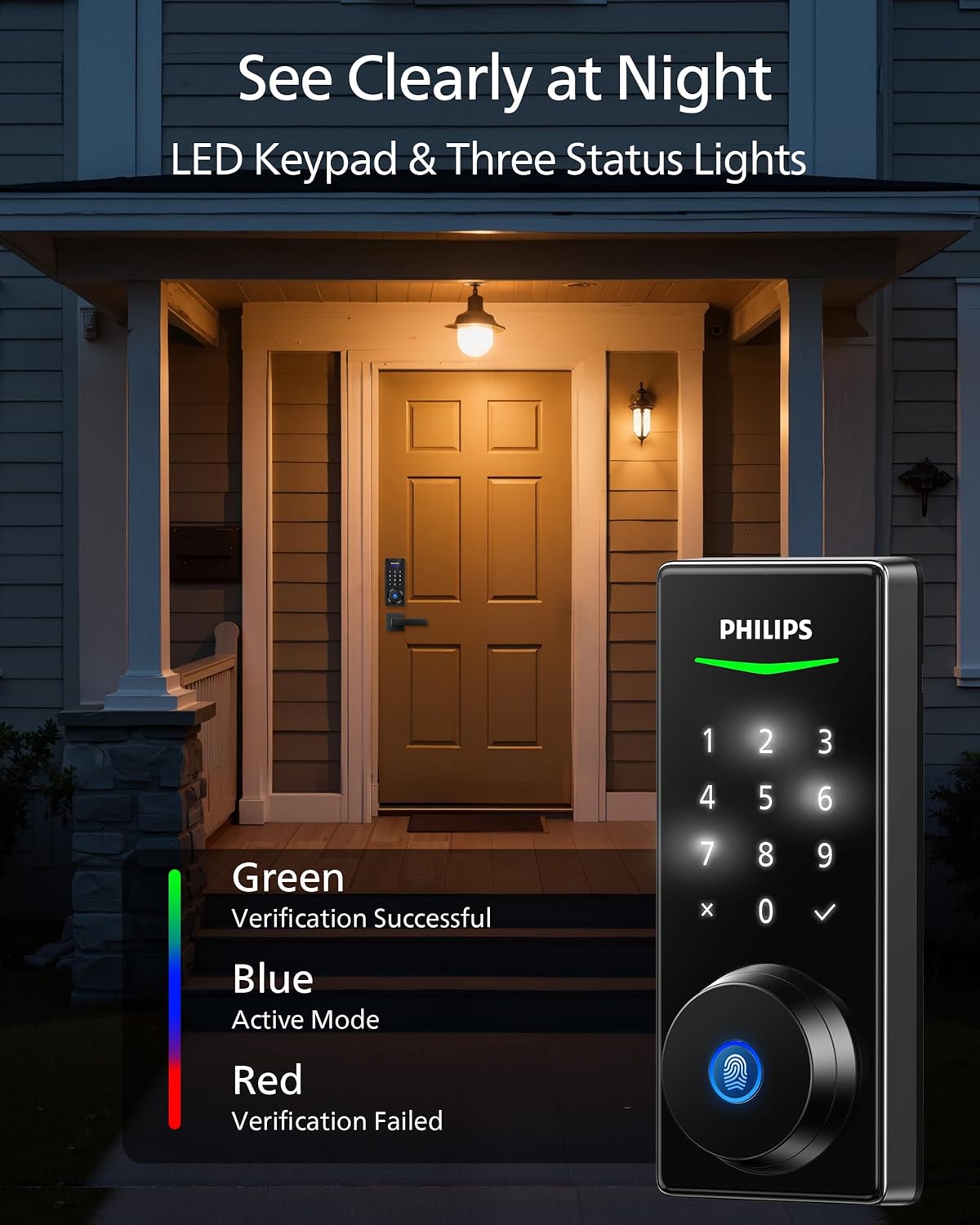 Philips Keyless Entry Door Lock with Fingerprint Security