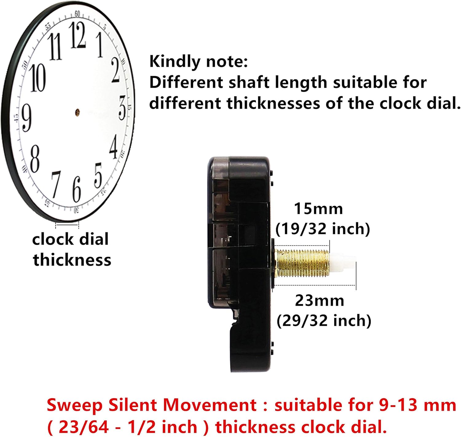 12888 crawled quartz wall clock movement parts replacement kit