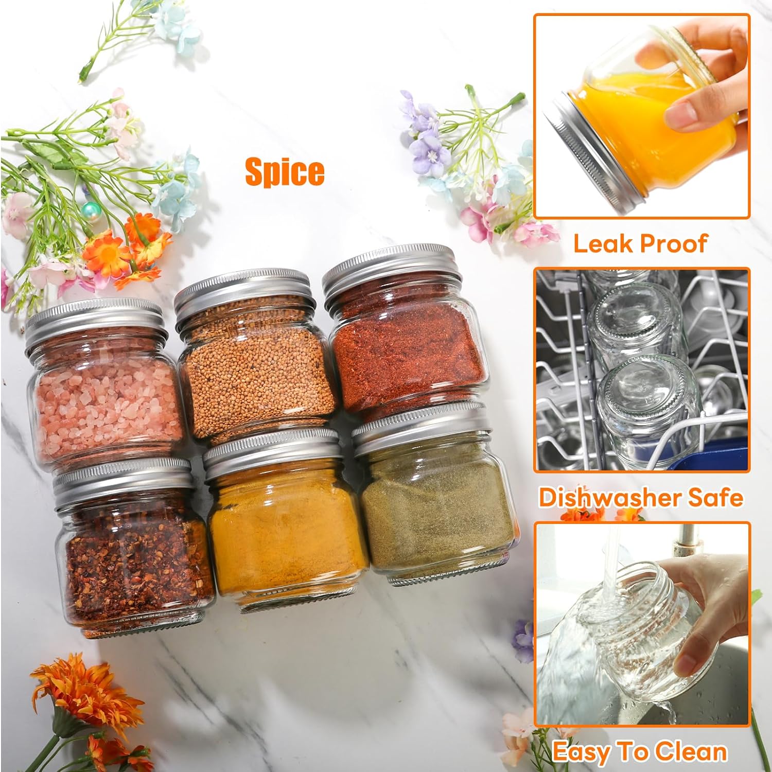 SZUAH 30-Piece Mason Jar Set