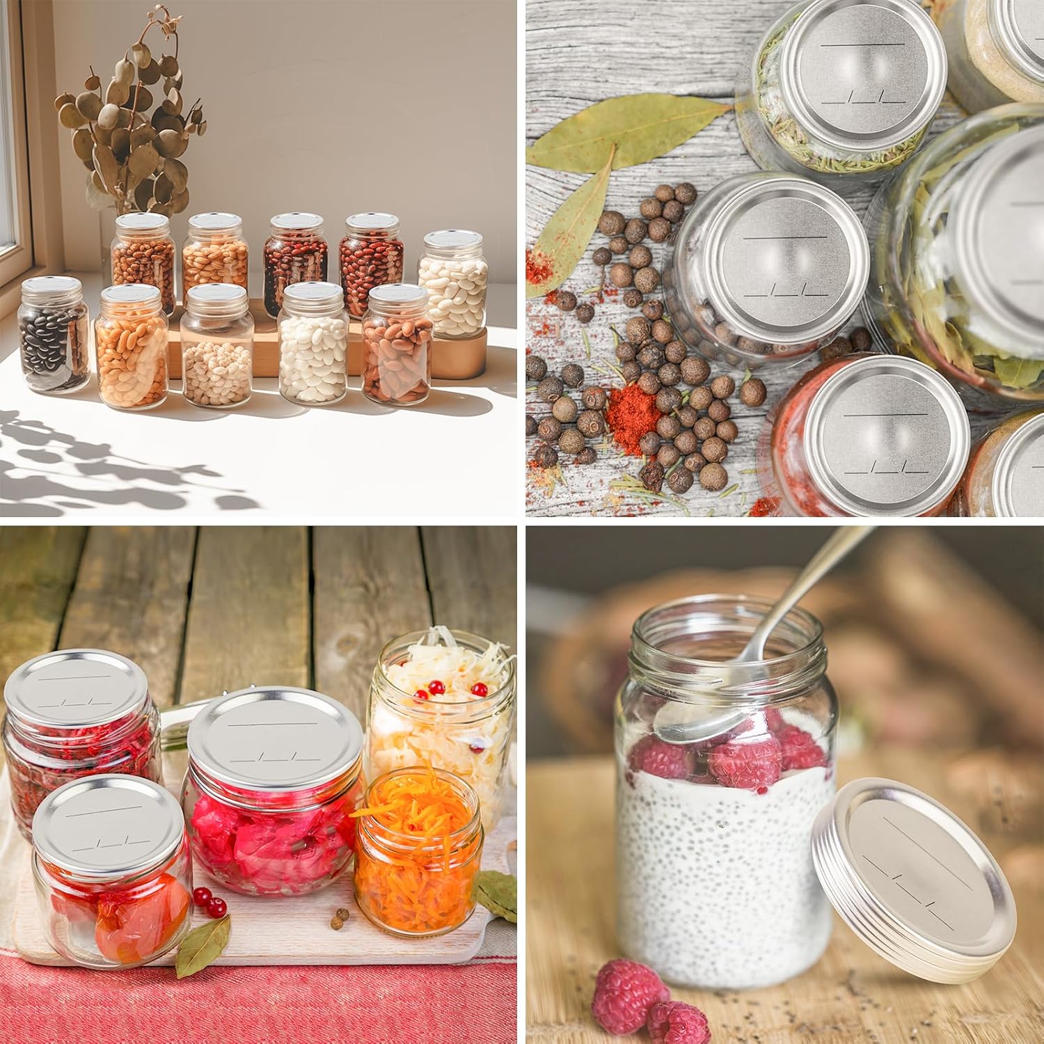 200PCS Canning Lids Leak-Proof Dishwasher-Ready Perfect for Food Preservation