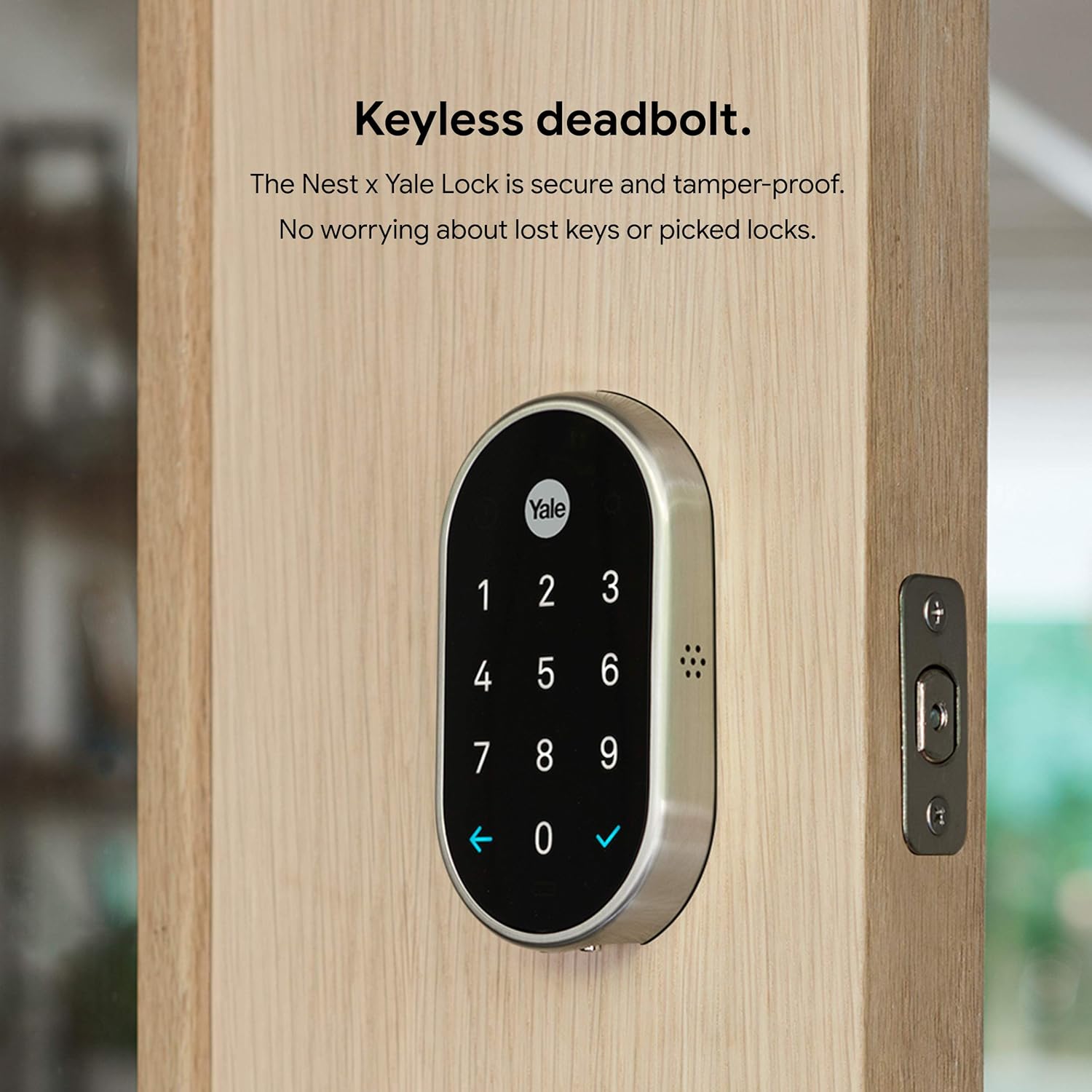 Google Nest Yale Smart Lock - Secure Front Door Entry