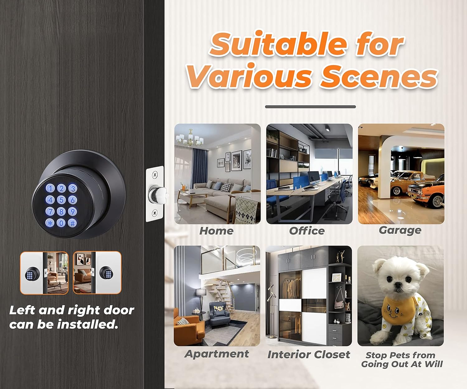 Digital Door knob Keypad Lock