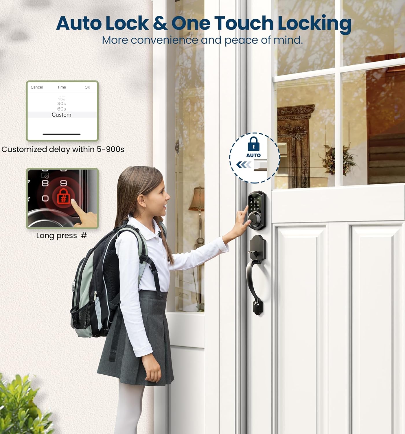 Veise Smart Front Door Lock Set with Keyless Entry