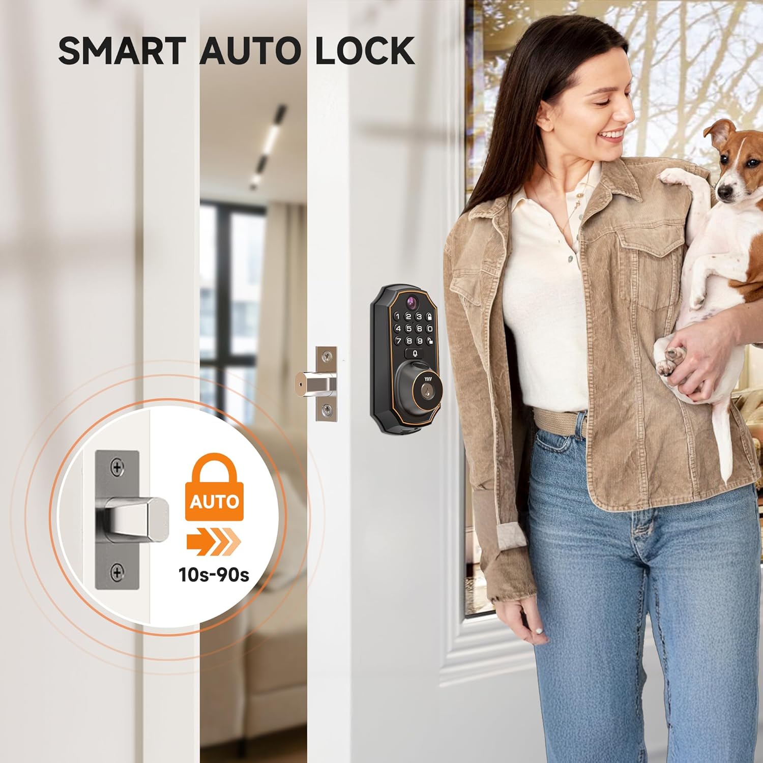YHV Smart Door Lock with Fingerprint Wi-Fi Door Unlock System