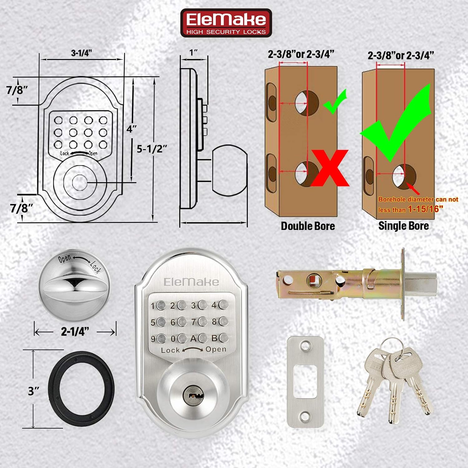 Sleek Secure Keyless Door Lock