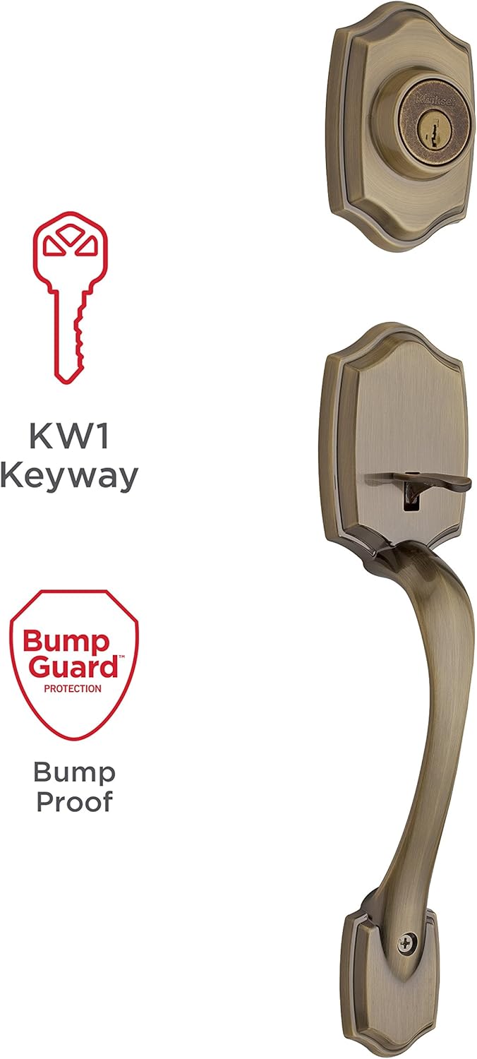 Kwikset Belleview Front Door Lock Handle Deadbolt Set