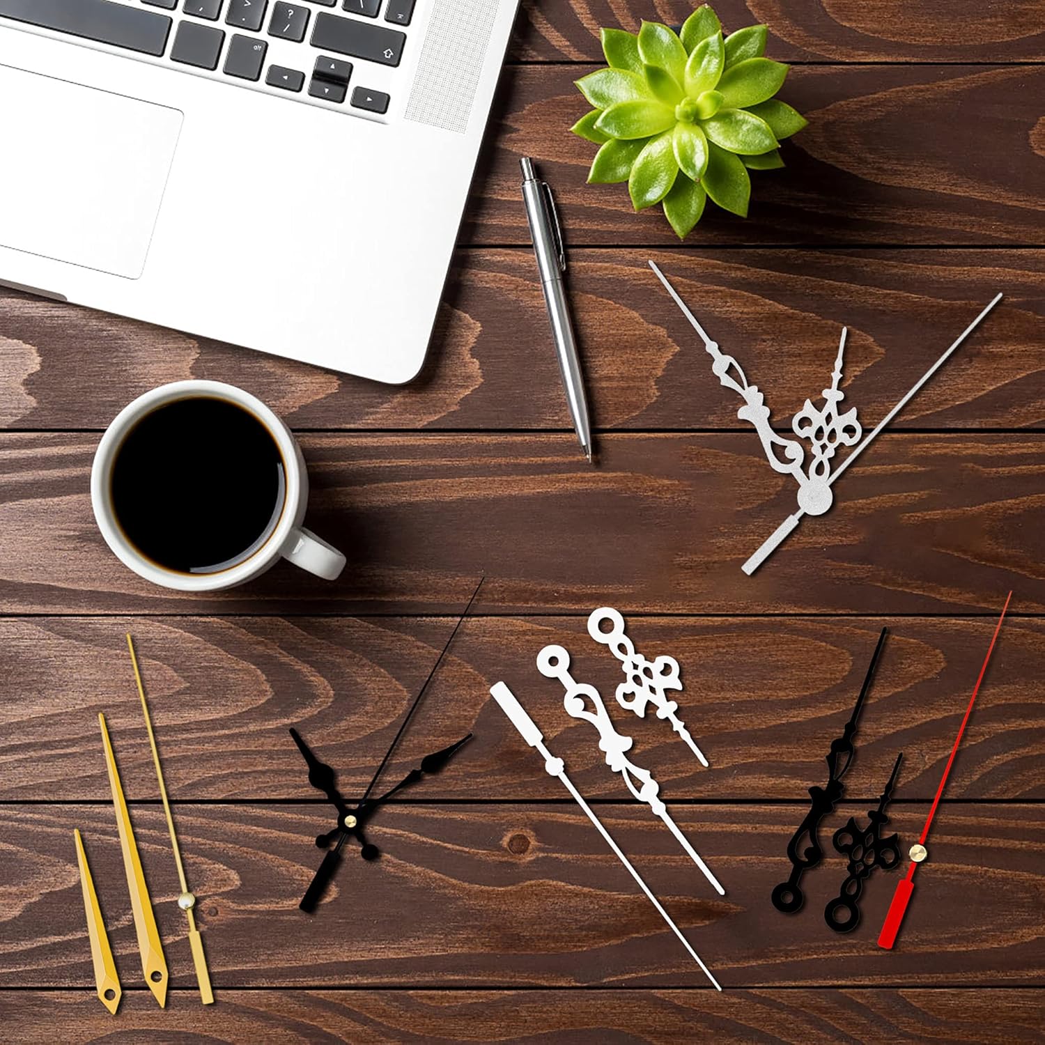 7-Piece Clock Replacement Set for DIY Repair with Various Hands