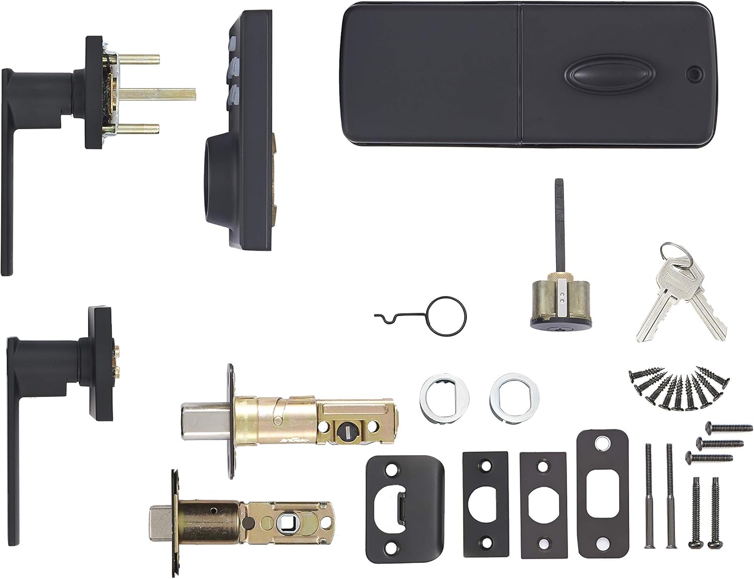 Amazon Basics Door Lock with Keypad Matte Black