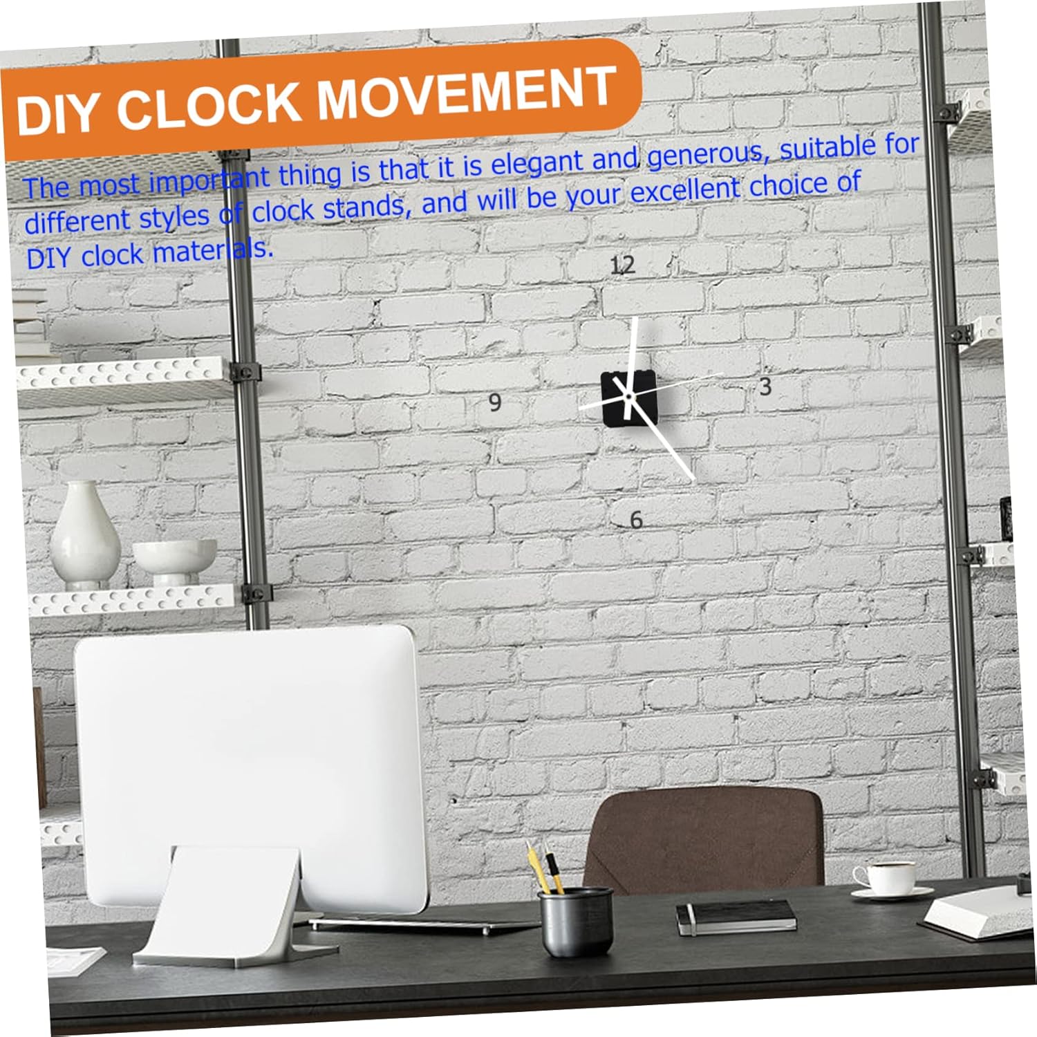 Batteries Easy DIY Noiseless Clock shaft 2 Piece