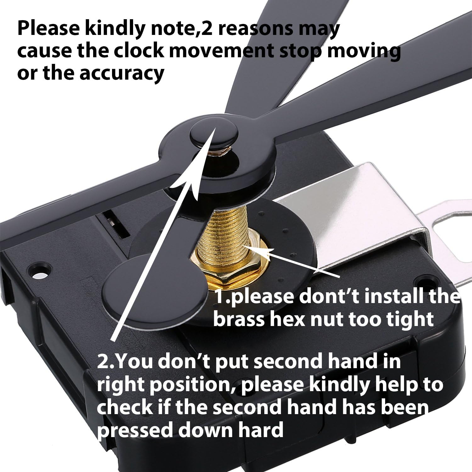 Hicarer Replacement Part for Prestige Familyoplex Clock Long Hands and Spade Hanger