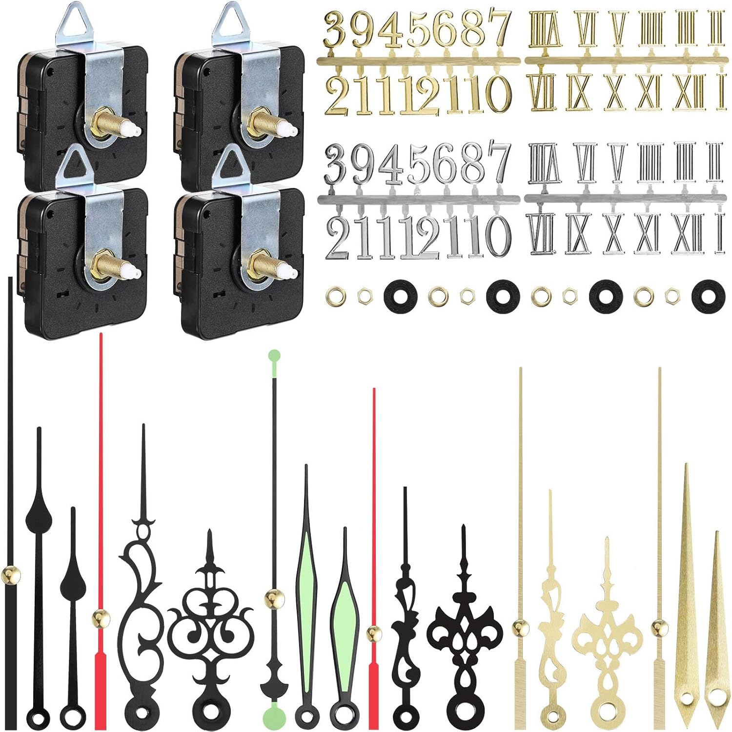 4-Piece Quartz Wall Clock Kit