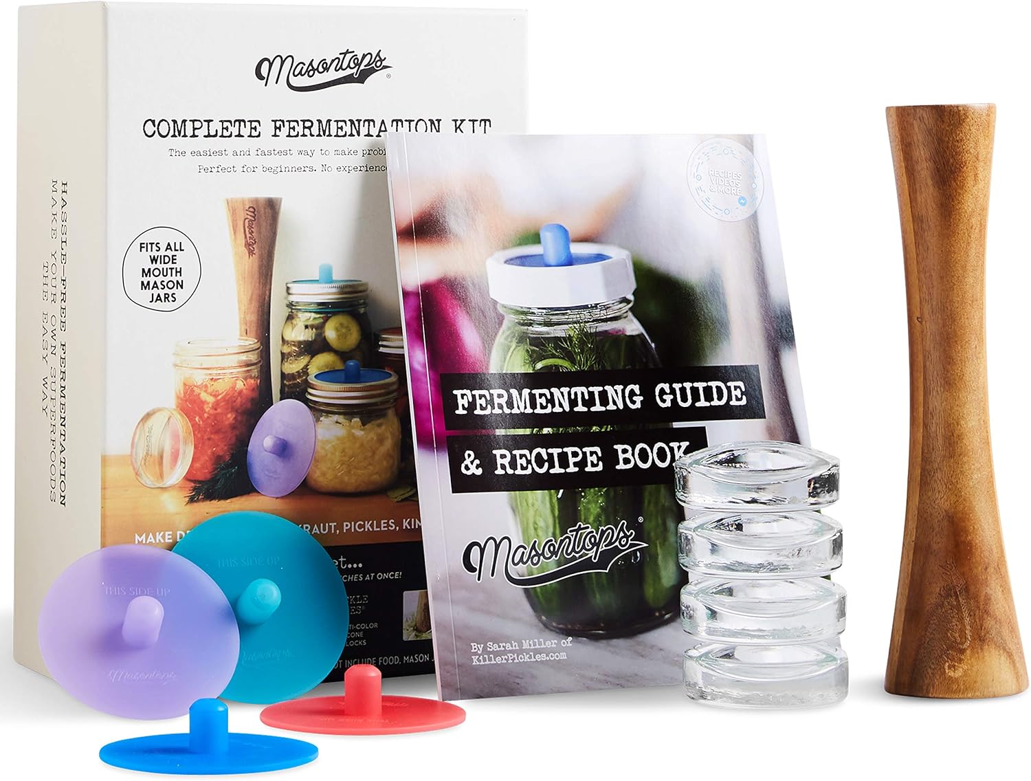 Manual Fermentation Kit - Tasty Probiotic and Gut-Busting Pickles Hot Sauce Kimchi