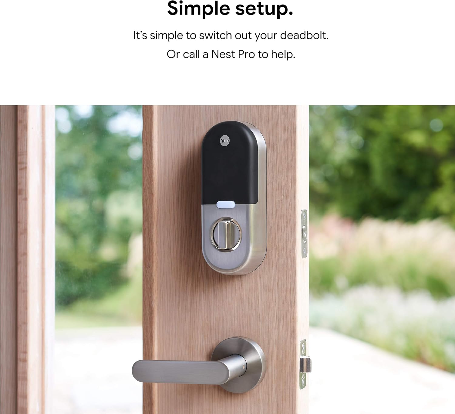 Google Nest Yale Smart Lock - Secure Front Door Entry