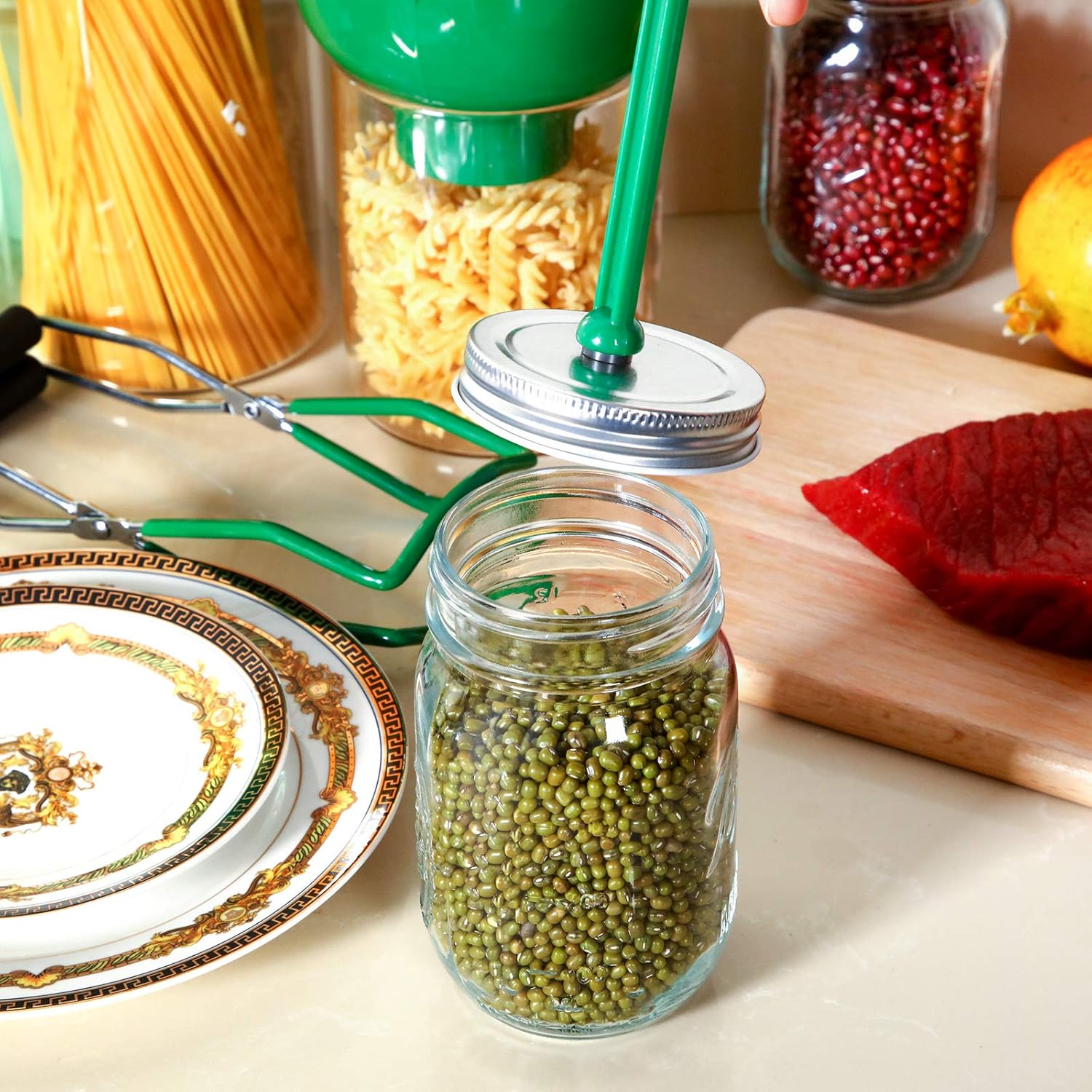Canning Essentials Kit with Jar Lifter Wide Mouth Funnel Magnetic Lid Wand