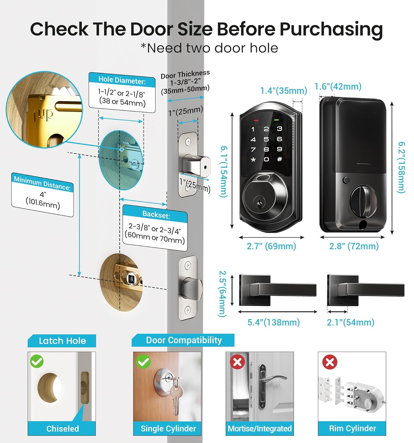 Veise Fingerprint Smart Lock Set