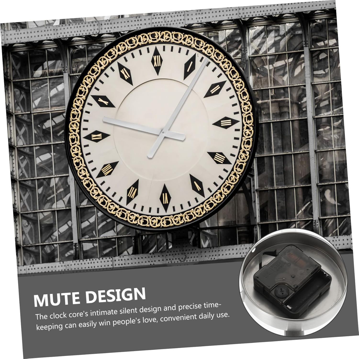 Garneck Silent Clock Movement Kit