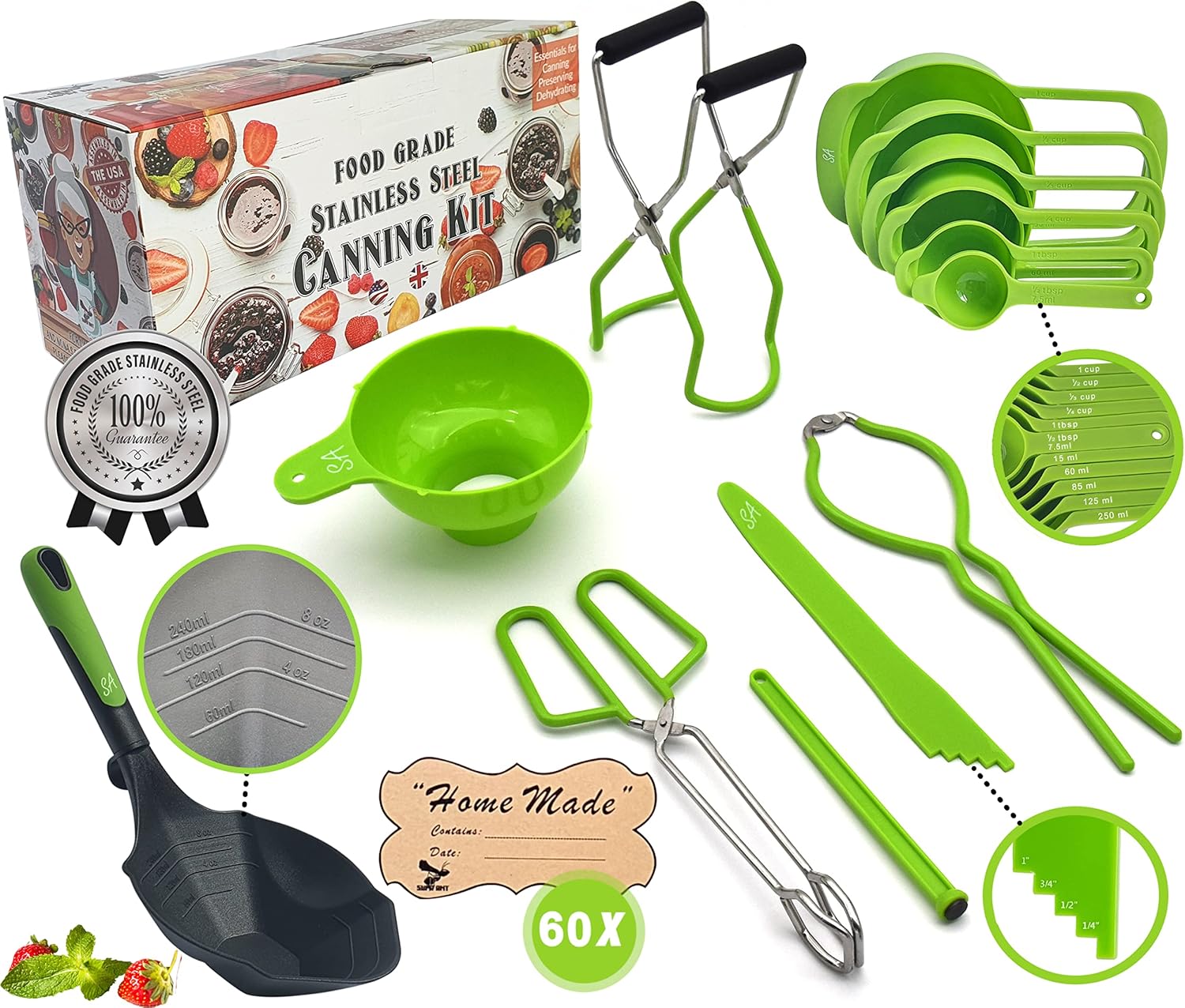 Supa Ant Canning Kit with Stainless Steel Pint Scoop