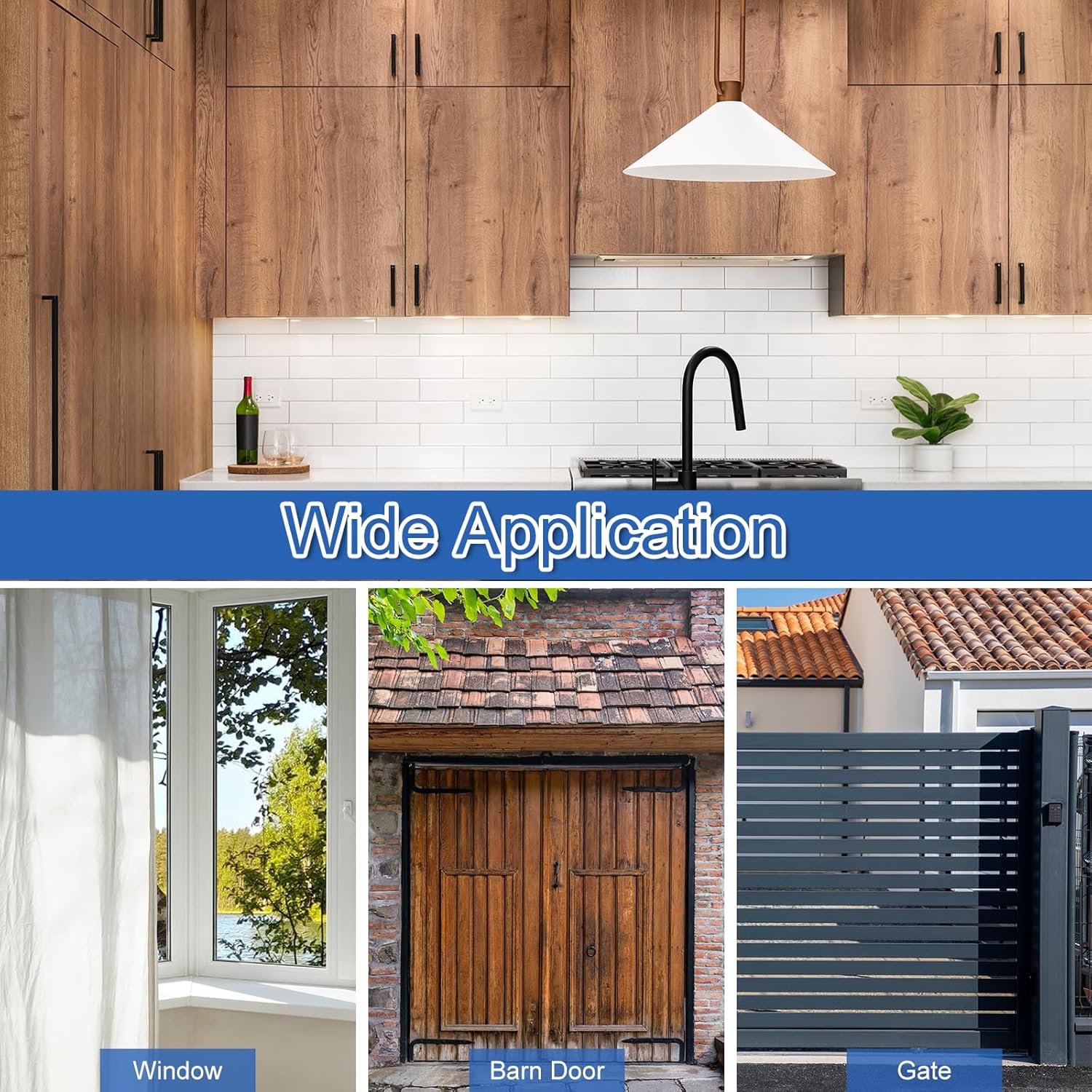 UXCell 2-Piece T-Strap Door Hinges