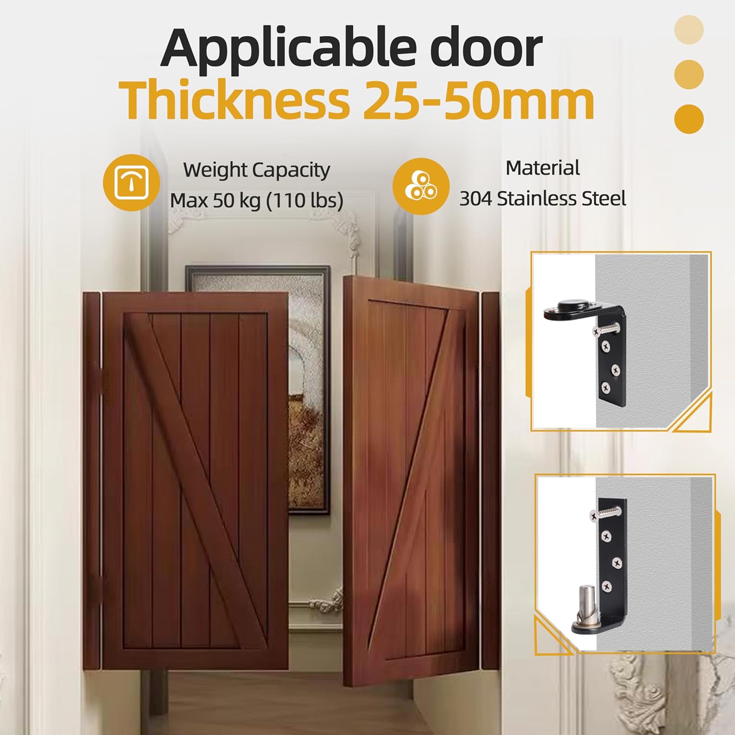 High-Quality Dual-Swing Cafe Door Hinges for Heavy Duty Use