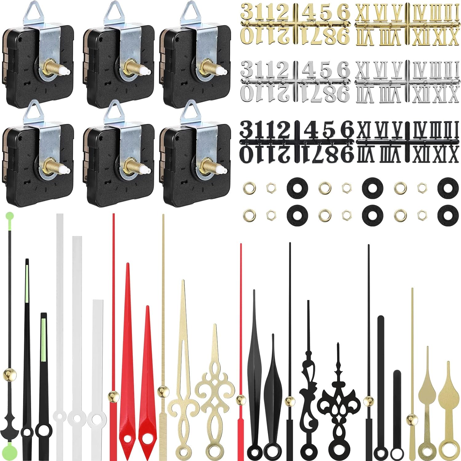 Kigeli 6-Piece DIY Wall Clock Kit